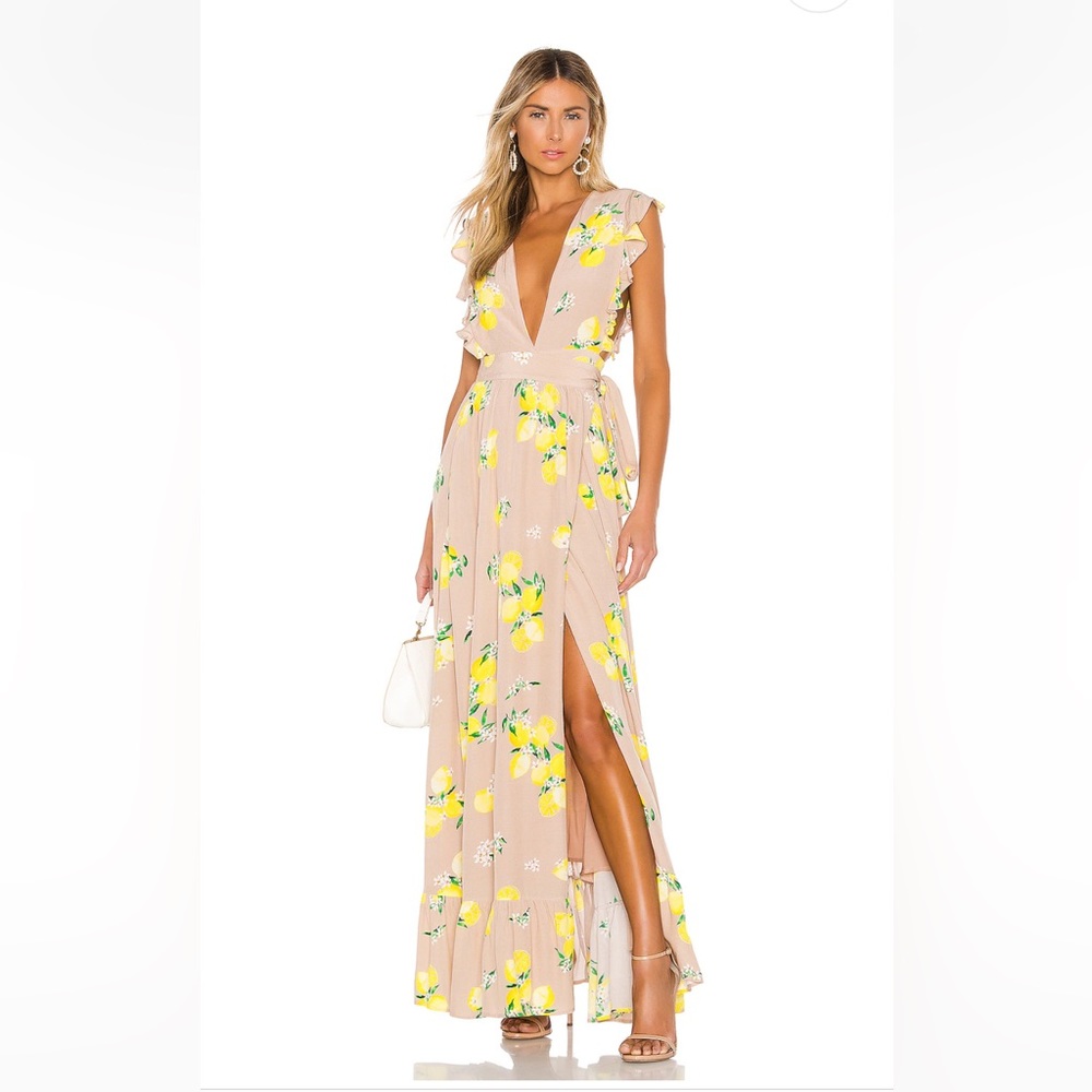 Sweet Pea Dress in Tan Lemon Majorelle